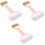 3Pcs Kitchen Rolling Pin Pink Plastic Wood Double Ended Dough Roller 5