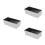 3Pcs Stainless Steel Bread Baking Loaf Pans Nonstick Silver Molds 6