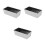 3Pcs Stainless Steel Bread Baking Loaf Pans Nonstick Silver Molds 8