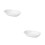 2Pcs Ceramic Deep Baking Tray White Smooth Durable Kitchenware 4