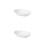 2Pcs Ceramic Deep Baking Tray White Smooth Durable Kitchenware 6