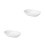 2Pcs Ceramic Deep Baking Tray White Smooth Durable Kitchenware 7