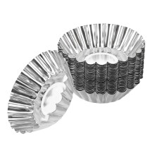 25Pcs Aluminiumlegering Äggostegformar Mini Tårtplåtar För Bakning