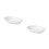2Pcs Ceramic Deep Baking Tray White Smooth Durable Kitchenware 8