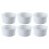 6Pcs Microwave Safe White Ceramic Soufflé and Dessert Baking Bowls 6