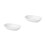 2Pcs Ceramic Deep Baking Tray White Smooth Durable Kitchenware 10
