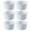 6Pcs Microwave Safe White Ceramic Soufflé and Dessert Baking Bowls 8