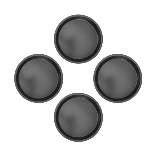 4Pcs Non-Stick Pizza Baking Pan Black Carbon Steel Kitchen Bakeware 2