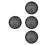 4Pcs Non-Stick Pizza Baking Pan Black Carbon Steel Kitchen Bakeware 4