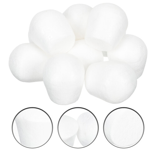 10Pcs Small Foam Cake DIY Models Lightweight White Reusable Cupcakes 2