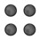 4Pcs Non-Stick Pizza Baking Pan Black Carbon Steel Kitchen Bakeware 5