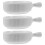 3Pcs White Ceramic Bowl for Baking Handheld Decorative Kitchen Tray 9