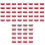 60Sets Red Baking Accessories Square Cupcake Cups for Home Use 3