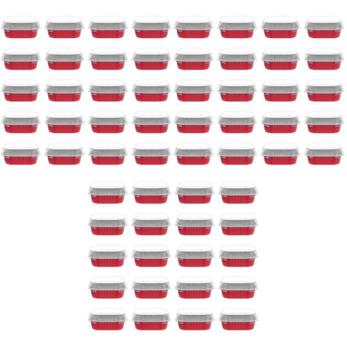 60Sets Red Baking Accessories Square Cupcake Cups for Home Use 2