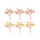 6 Pièces Lettres Or Rose Pour Gâteau 1