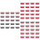 60Sets Red Baking Accessories Square Cupcake Cups for Home Use 6