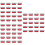 60Sets Red Baking Accessories Square Cupcake Cups for Home Use 7
