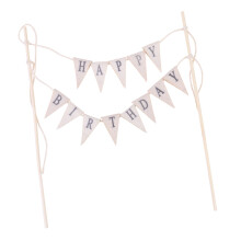 Happy Birthday Cake Topper Handgemachte Vintage Fahnenkette Für Party