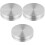 3Pcs Silver Cake Turntable Bearing Durable Aluminum Alloy Base 3