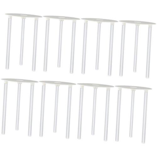 8Ensembles Tiges Supports Blancs Pour Gâteaux Multicouches Stables
