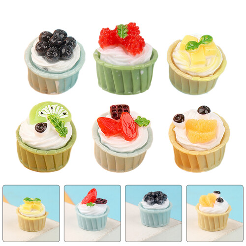 12 pezzi mini torte finte per casa delle bambole, modelli misti 2
