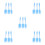 15Pcs Blue Detachable Silicone Spatulas for Baking and Cream 11