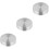 3Pcs Silver Cake Turntable Bearing Durable Aluminum Alloy Base 5
