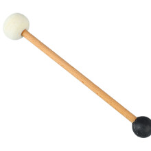 Wooden Bass Drum Stick with Soft Felt Antislip Grip 23cm Black/White SP 04