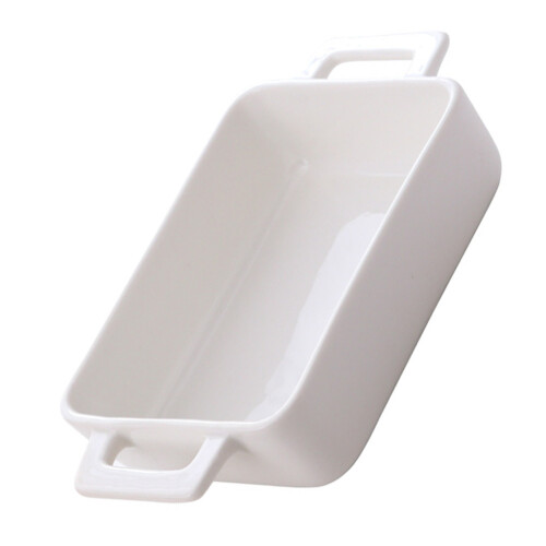 2Pièces Plateau Four En Céramique Blanc Design Créatif Et Durable