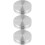 3Pcs Silver Cake Turntable Bearing Durable Aluminum Alloy Base 8