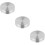 3Pcs Silver Cake Turntable Bearing Durable Aluminum Alloy Base 9
