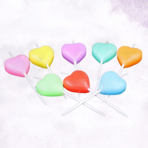 10 Pezzi Candele Cuore Per Torta Matrimonio Compleanno 2