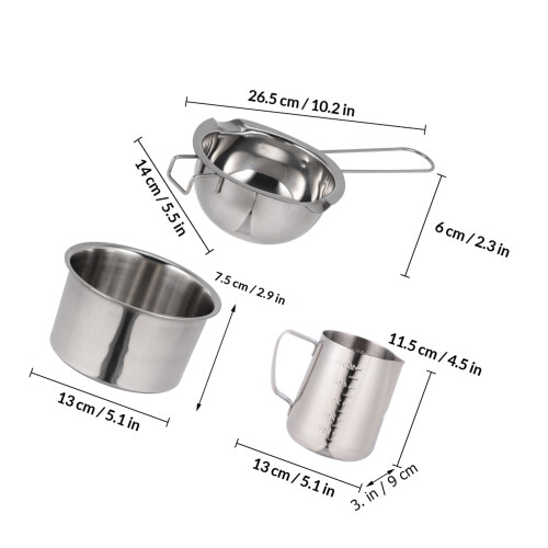 1 Set Rvs Boter Smeltpan Premium Praktisch 1