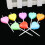 10 Pezzi Candele Cuore Per Torta Matrimonio Compleanno 8