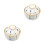2Pcs White Ceramic Stew Bowl with Lid Durable Kitchen Storage Pot 6