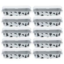 15pcs aluminum foil pans with lids for cake barbecue food storage