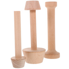 3Pcs Trä Tartsugare Set Dubbelsidig Pie Degsugare Äggtartsform