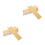 400Pcs Golden Mini Rectangle Cake Boards Sturdy Paper Cardboard 3
