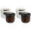 4Pcs Ceramic Soup Bowls with Lids Assorted Colors Kitchen Stew Pot 3