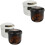 4Pcs Ceramic Soup Bowls with Lids Assorted Colors Kitchen Stew Pot 4