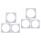 6St Acryl Laagjescake Schrapbord Transparant Baktool Set 5