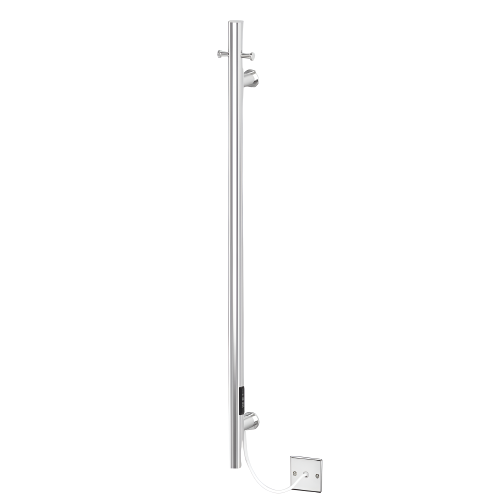Electric Robe Towel Coat Warmer Vertical Bathroom Hanging Bar Dryer Stainless Steel 1100mm H