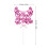 10Pcs Rosy Butterfly Cake Decorations Plastic Toppers for Home Use 3