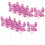 10Pcs Rosy Butterfly Cake Decorations Plastic Toppers for Home Use 10