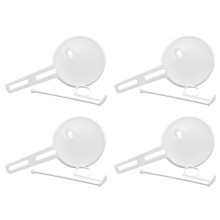 4Sets Handheld Plastic Cake Decorating Funnels White for Home Baking
