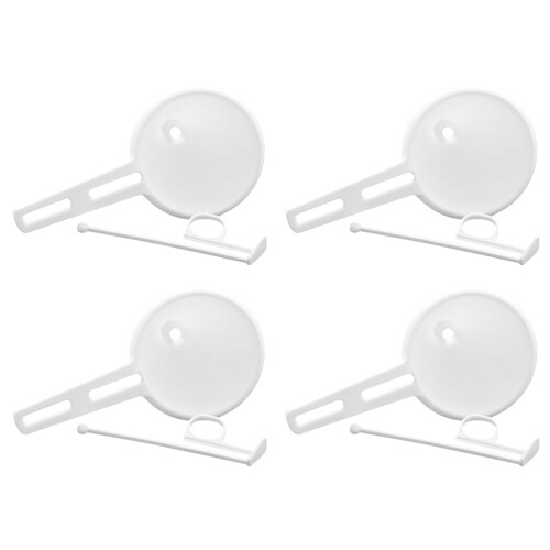 4Sets Handheld Plastic Cake Decorating Funnels White for Home Baking