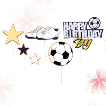 18St Unieke Voetbal En Cupcake Toppers Kleurrijk Voor Feest