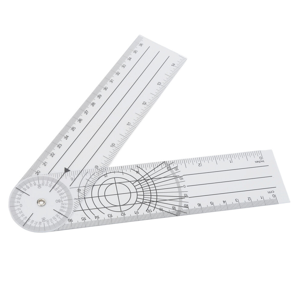 Transparent Flexible Angle Ruler 21.5X5cm For Artists & Engineers 3751388152481