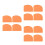 12Pcs Orange Plastic Cream Scraper Cake Baking Tool Kitchen Gadget 8