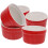 5 Pezzi Ciotola In Ceramica Con Manico In Vimini Rosso 4